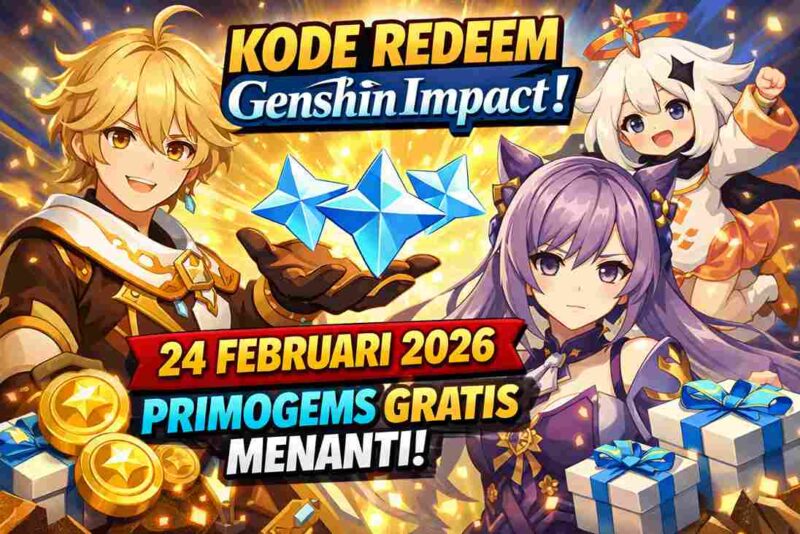 Kode Redeem Genshin Impact 24 Februari 2026: Primogems Gratis Menanti! (Foto: AI)