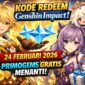 Kode Redeem Genshin Impact 24 Februari 2026: Primogems Gratis Menanti! (Foto: AI)