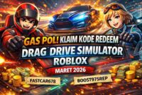 Gas Pol! Klaim Kode Redeem Drag Drive Simulator Roblox Maret 2026 (Foto: AI)
