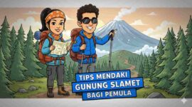 Ilustrasi Pendakian Gunung Slamet (Foto: AI)