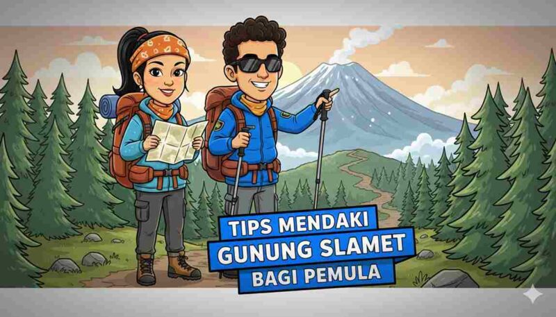 Ilustrasi Pendakian Gunung Slamet (Foto: AI)