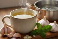 Rahasia di Balik Hangatnya Air Rebusan Bawang Putih bagi Tubuh (Foto: AI)