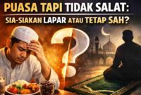 Ilustrasi. Puasa Tapi Tidak Salat: Sia-siakan Lapar atau Tetap Sah? (Foto: AI)
