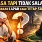 Ilustrasi. Puasa Tapi Tidak Salat: Sia-siakan Lapar atau Tetap Sah? (Foto: AI)