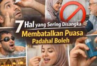 7 Hal yang Sering Disangka Membatalkan Puasa Padahal Boleh (Foto: AI)