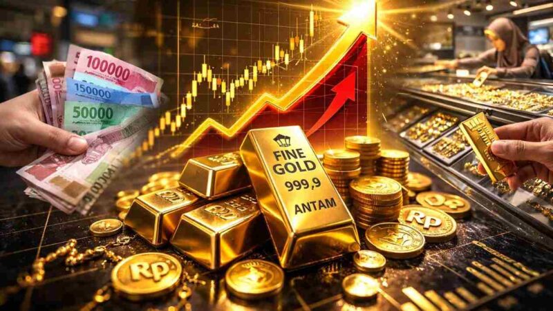 Harga Emas Antam Melonjak Tajam Rp28.000, Simak Rincian Terbarunya Hari Ini (Foto: AI)