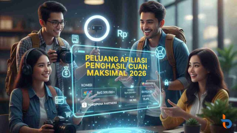 Strategi Cuan Maksimal Lewat Afiliasi: Cara Kerja dan Pilihan Program Terbaik 2026 (Foto: AI)