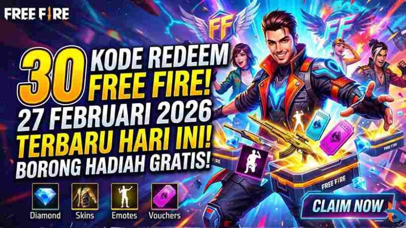 30 Kode Redeem Free Fire 27 Februari 2026 Terbaru Hari Ini, Borong Hadiah Gratis! (Foto: AI)