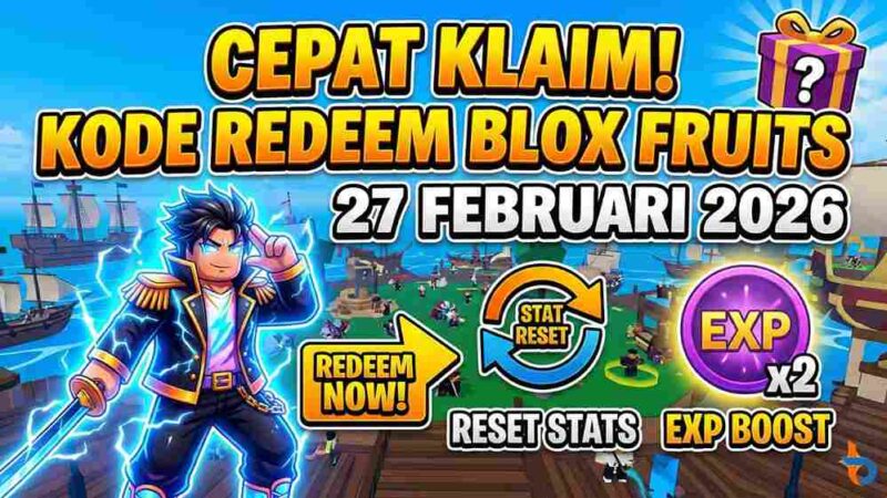 Cepat Klaim! Kode Redeem Blox Fruits 27 Februari 2026: Ada Reset Stats & 2x EXP Boost (Foto: AI)