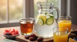 Tips Puasa Tanpa Dehidrasi: Cara Mengatur Asupan Cairan yang Benar Sejak Sahur Hingga Buka (Foto: AI)