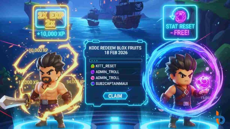 Update Kode Redeem Blox Fruits 18 Februari 2026: Klaim Boost EXP 2x dan Reset Stat Gratis (Foto: AI)