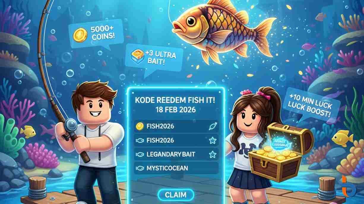 Kode Game Fish Kode Redeem Fish It Roblox 18 Februari 2026: Klaim Umpan Legendaris dan ...