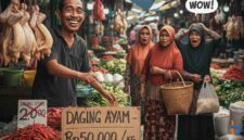 Ilustrasi. Jelang Ramadhan, Harga Daging Ayam di Pasar Tanjung Bajure Sungai Penuh Merangkak Naik (Foto: AI)