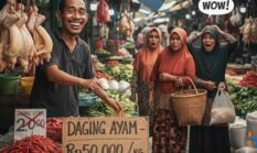 Jelang Ramadhan, Harga Daging Ayam di Pasar Tanjung Bajure Sungai Penuh Merangkak Naik