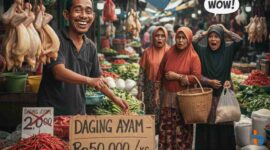 Ilustrasi. Jelang Ramadhan, Harga Daging Ayam di Pasar Tanjung Bajure Sungai Penuh Merangkak Naik (Foto: AI)