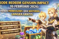 Kode Redeem Genshin Impact 19 Februari 2026: Panen Primogems dan Material Langka Gratis (Foto: AI)