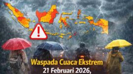 Ilustrasi. Waspada Cuaca Ekstrem 21 Februari 2026, Cek Daftar Wilayah Siaga Hujan Lebat (Foto: AI)