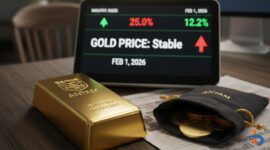 Harga Emas Antam Stagnan di Awal Februari Usai Anjlok Drastis Pekan Lalu