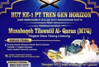 Rayakan HUT Pertama, PT. Tren Gen Horizon Hadiahkan Umroh Gratis Lewat MTQ Talang Lindung (Foto: albrita)
