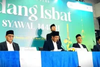 Menteri Agama Nasaruddin Umar usai memimpin sidang isbat, Kamis (19/3/2026). (Liputan6.com)