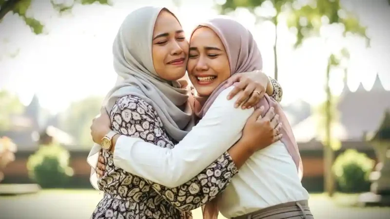 Makna saling memaafkan setelah lebaran. [Foto: Gemini]