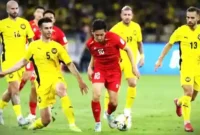 Laga Timnas Malaysia vs Vietnam di putaran ketiga kualifikasi Piala Asia 2027 di Stadion Nasional Bukit Jalil, Kuala Lumpur, Selasa (10-6-2025). (Dok. vff.org.vn)