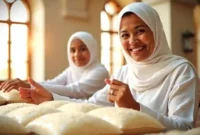 cara membayar fidyah dengan beras ©Ilustrasi dibuat Stable Diffusion