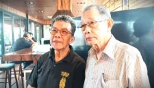 Keenan Nasution dan Rudi Pekerti dalam jumpa pers di daerah Fatmawati, Jakarta Selatan, Selasa (3/6/2025).(KOMPAS.com)