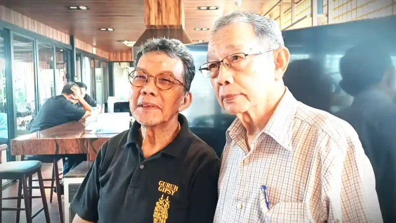 Keenan Nasution dan Rudi Pekerti dalam jumpa pers di daerah Fatmawati, Jakarta Selatan, Selasa (3/6/2025).(KOMPAS.com)