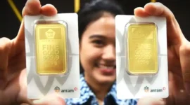 Harga Emas Antam Hari Ini 23 Maret 2026 Stabil. (ANTARA FOTO)