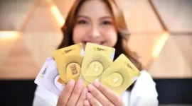 Harga emas hari ini. Harga emas Pegadaian hari ini. Harga emas UBS hari ini. Harga emas hari ini di Pegadaian. Harga emas Galeri 24 hari ini.(Dok Pegadaian)