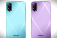 Samsung Galaxy M17e 5G tersedia dalam dua pilihan warna, yaitu Blitz Blue dan Vibe Violet. (Samsung India)