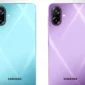 Samsung Galaxy M17e 5G tersedia dalam dua pilihan warna, yaitu Blitz Blue dan Vibe Violet. (Samsung India)