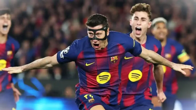 Robert Lewandowski memecahkan rekor Lionel Messi di Liga Champions. ist