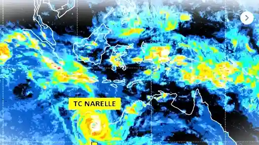 Siklon tropis Narelle. DOK IG @infobmkg