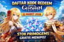 Daftar Kode Redeem Genshin Impact 12 Maret 2026: Stok Primogems Gratis Menipis!