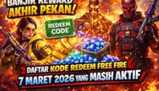 Banjir Reward Akhir Pekan! Daftar Kode Redeem Free Fire 7 Maret 2026 yang Masih Aktif