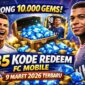 Borong 10.000 Gems! Ini 35 Kode Redeem FC Mobile 9 Maret 2026 Terbaru yang Masih Aktif