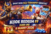 Sikat Skin SG2 Terompet Gratis! Cek Daftar Kode Redeem FF Hari Ini 9 Maret 2026