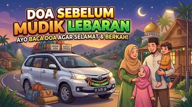 Doa Sebelum Mudik: Ikhtiar Keselamatan dan Kelancaran Perjalanan. Ilustrasi Gemini AI