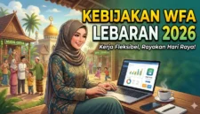 Kebijakan WFA Lebaran 2026: ASN dan Karyawan Swasta Bisa Kerja dari Mana Saja. Ilustrasi Gemini AI