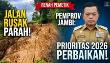 Kolase - Pemprov Jambi Prioritaskan Perbaikan Jalan Renah Pemetik.