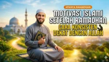 Cara Konsisten Agar Selalu Dekat dengan Allah Setelah Ramadhan. Ilustrasi Gemini AI