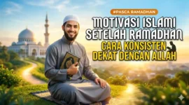 Cara Konsisten Agar Selalu Dekat dengan Allah Setelah Ramadhan. Ilustrasi Gemini AI