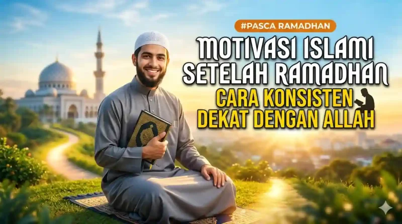 Cara Konsisten Agar Selalu Dekat dengan Allah Setelah Ramadhan. Ilustrasi Gemini AI