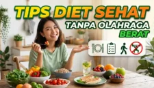 Ilustrasi Tips Diet Sehat Tanpa Olahraga Berat. Gemini AI