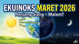 Ilustrasi Ekuinoks Maret 2026: Fenomena Hari Tanpa Bayangan di Indonesia. Gemini AI