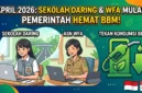 Sekolah Daring & ASN WFA Mulai April 2026. Ilustrasi AI