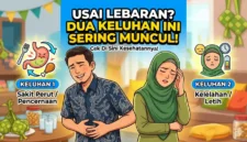 Usai Lebaran, Dua Keluhan Kesehatan Ini Paling Sering Muncul. Ilustrasi Gemini AI