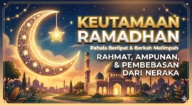 Keutamaan Ramadhan: Rahmat, Ampunan, dan Pembebasan dari Neraka. Ilustrasi Gemini AI